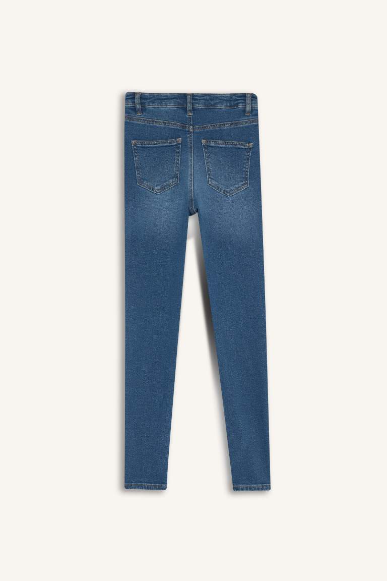 Skinny Fit High Waist Ankle Length Jeans