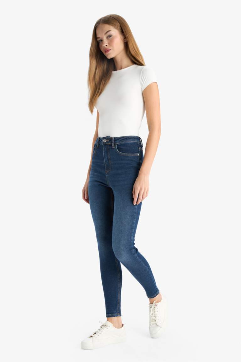 Skinny Fit High Waist Ankle Length Jeans