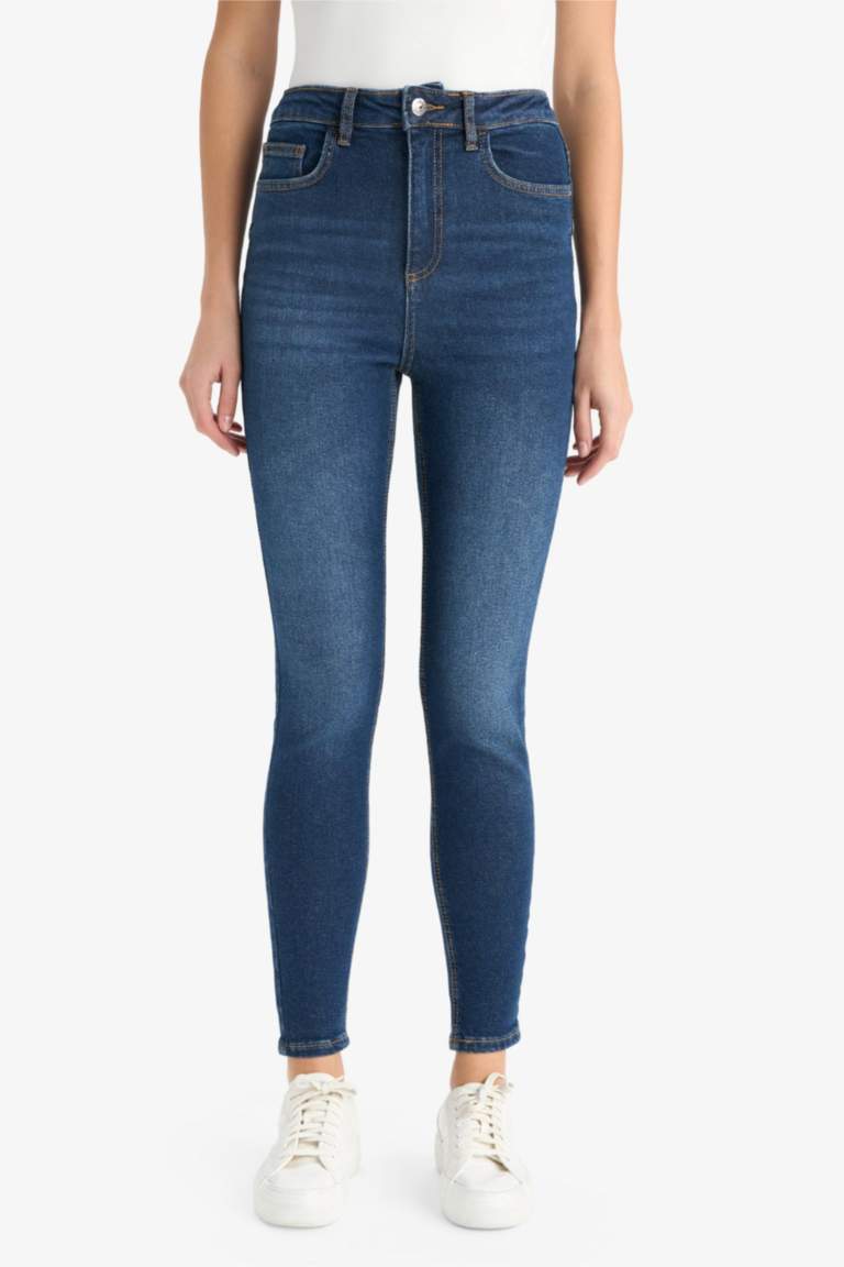 Skinny Fit High Waist Ankle Length Jeans