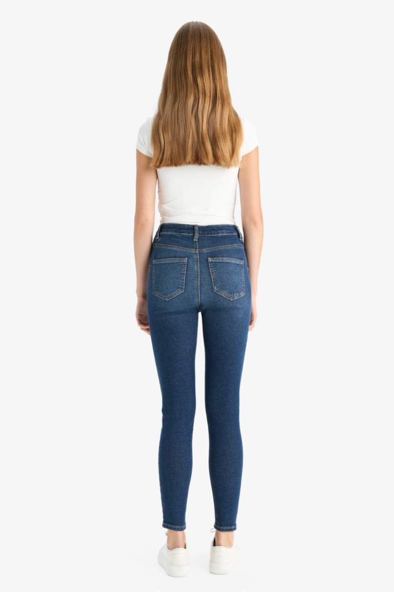 Skinny Fit High Waist Ankle Length Jeans