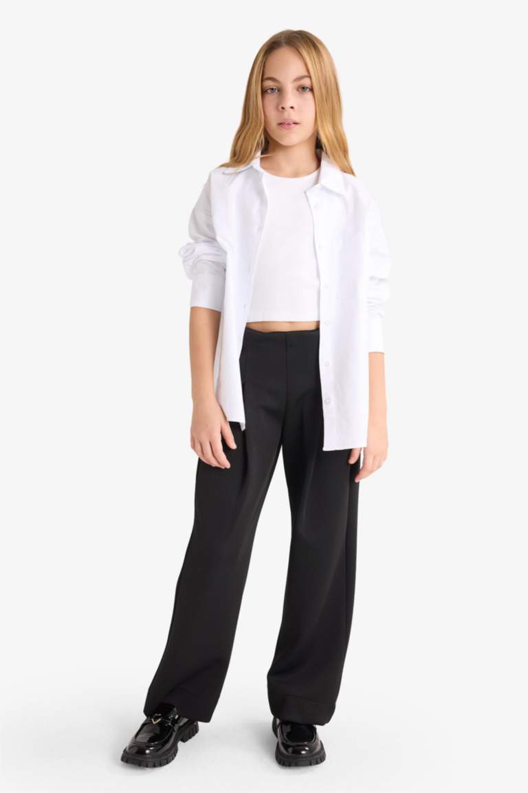 Pantalon en tissu scubadiver Coupe ample pour fille