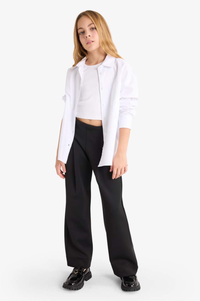 Pantalon en tissu scubadiver Coupe ample pour fille
