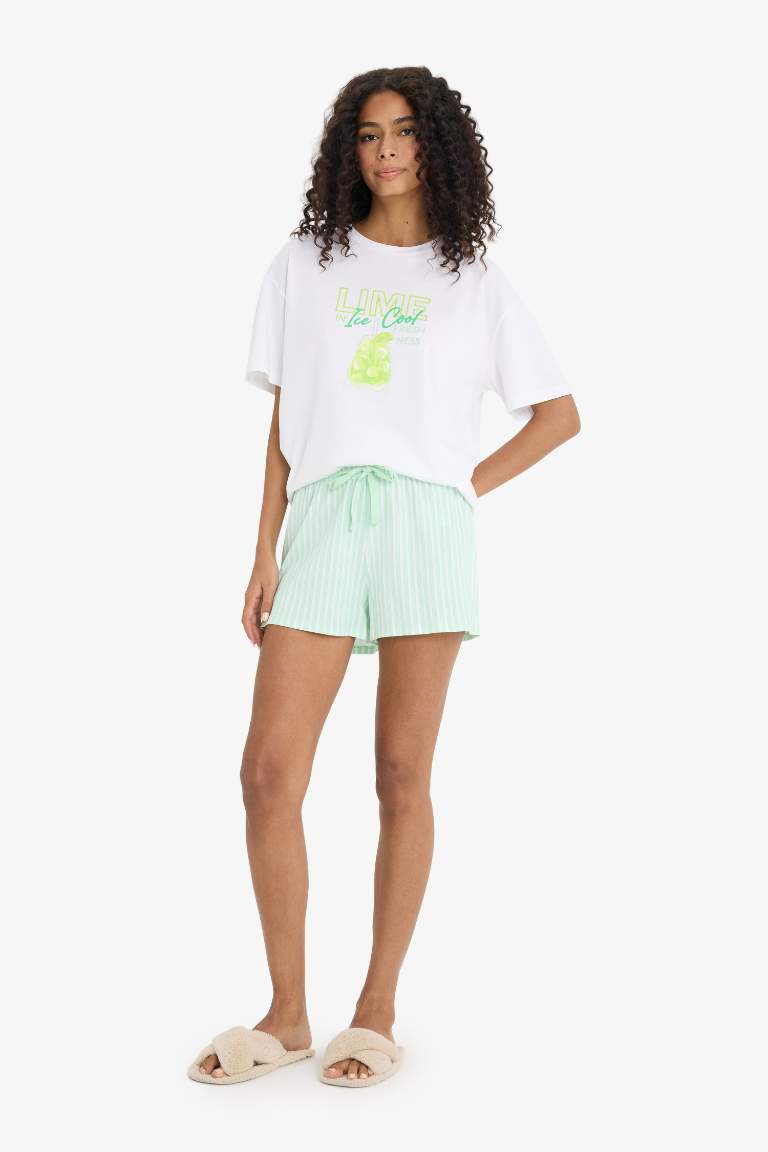 Regular Fit Şort Pijama Alt-Fall in Love-