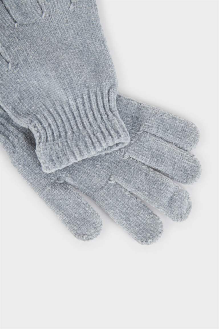 Gants chauds gris pour femme