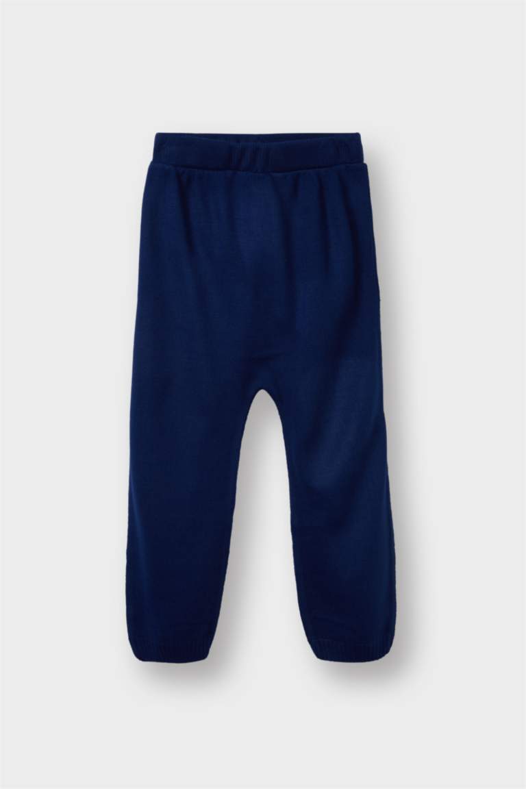 Erkek Bebek 2'li Takım Ayı Baskılı Triko Kazak Alt