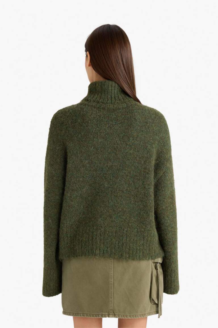 Coool Oversize Geniş Kalıp Balıkçı Yaka Kazak