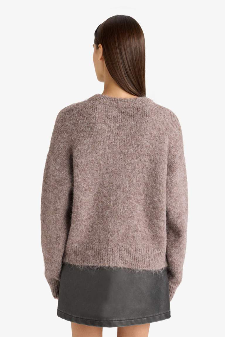 Oversize Geniş Kalıp Bisiklet Yaka Kazak