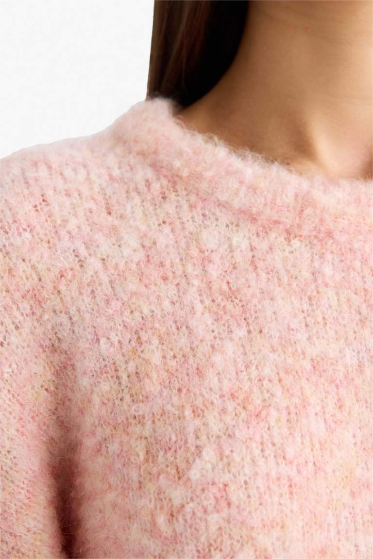 Oversize Geniş Kalıp Bisiklet Yaka Kazak