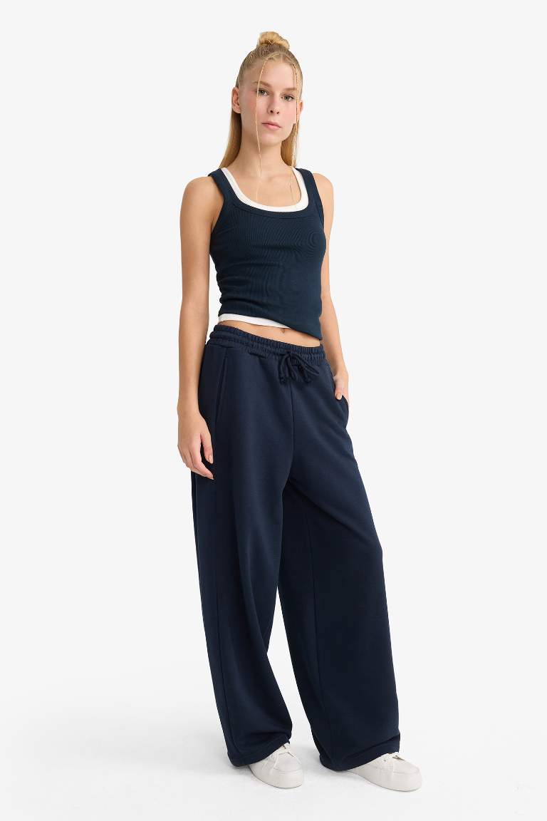 Coool Barrel Fit Beli Bağcıklı Geniş Paça Eşofman Altı