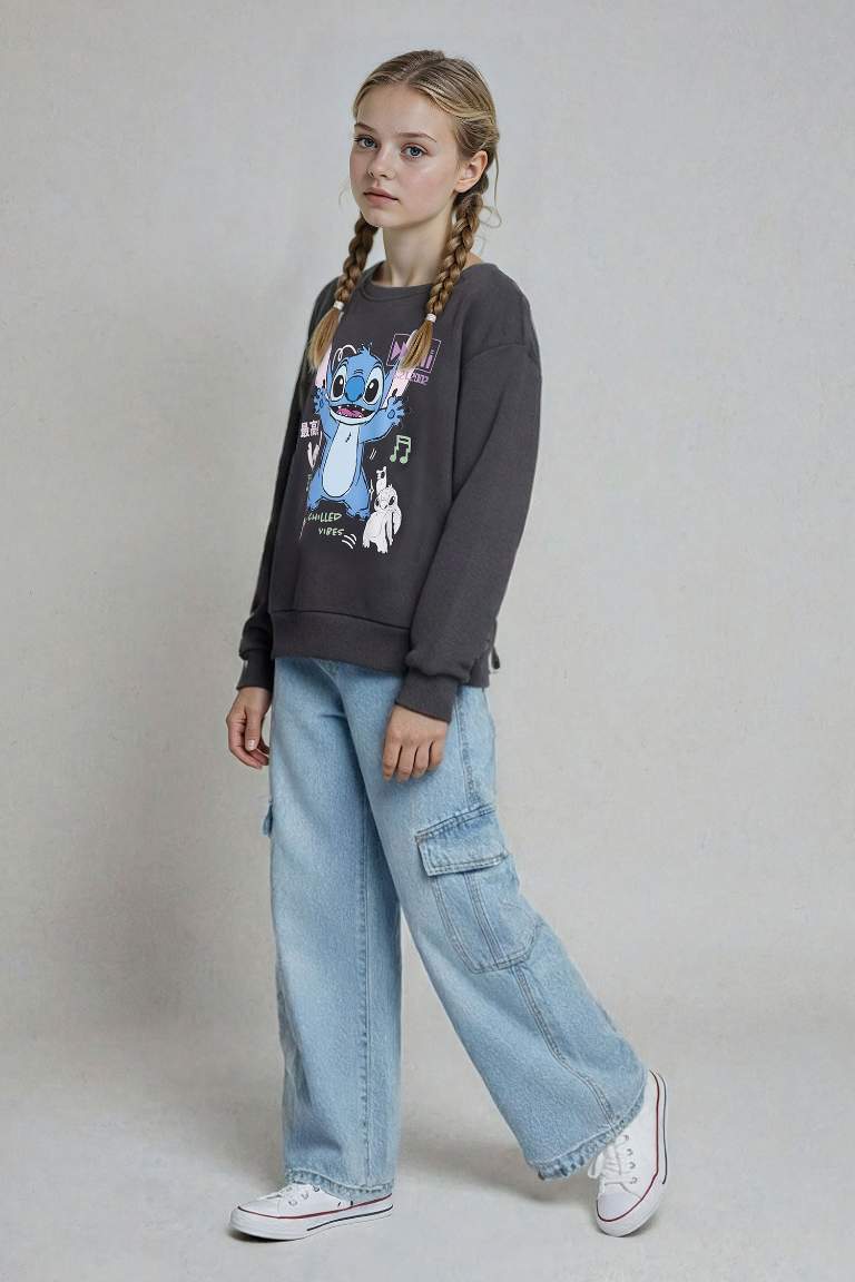 Детская толстовка Disney Lilo & Stitch Relax Fit с круглым вырезом
