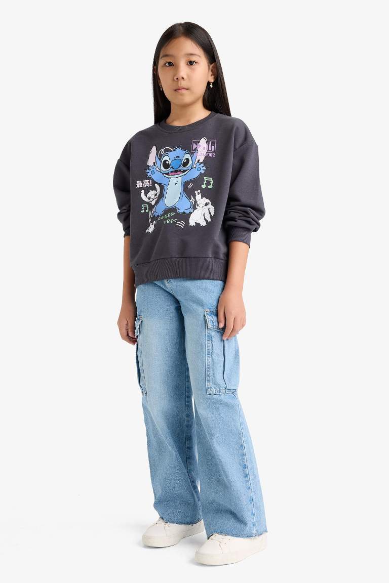 Детская толстовка Disney Lilo & Stitch Relax Fit с круглым вырезом