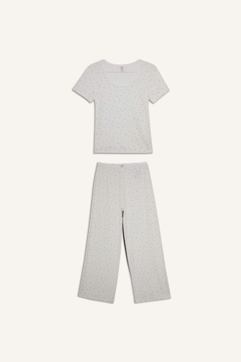 Fall in Love Regular Fit Short Sleeve 2 Piece Set