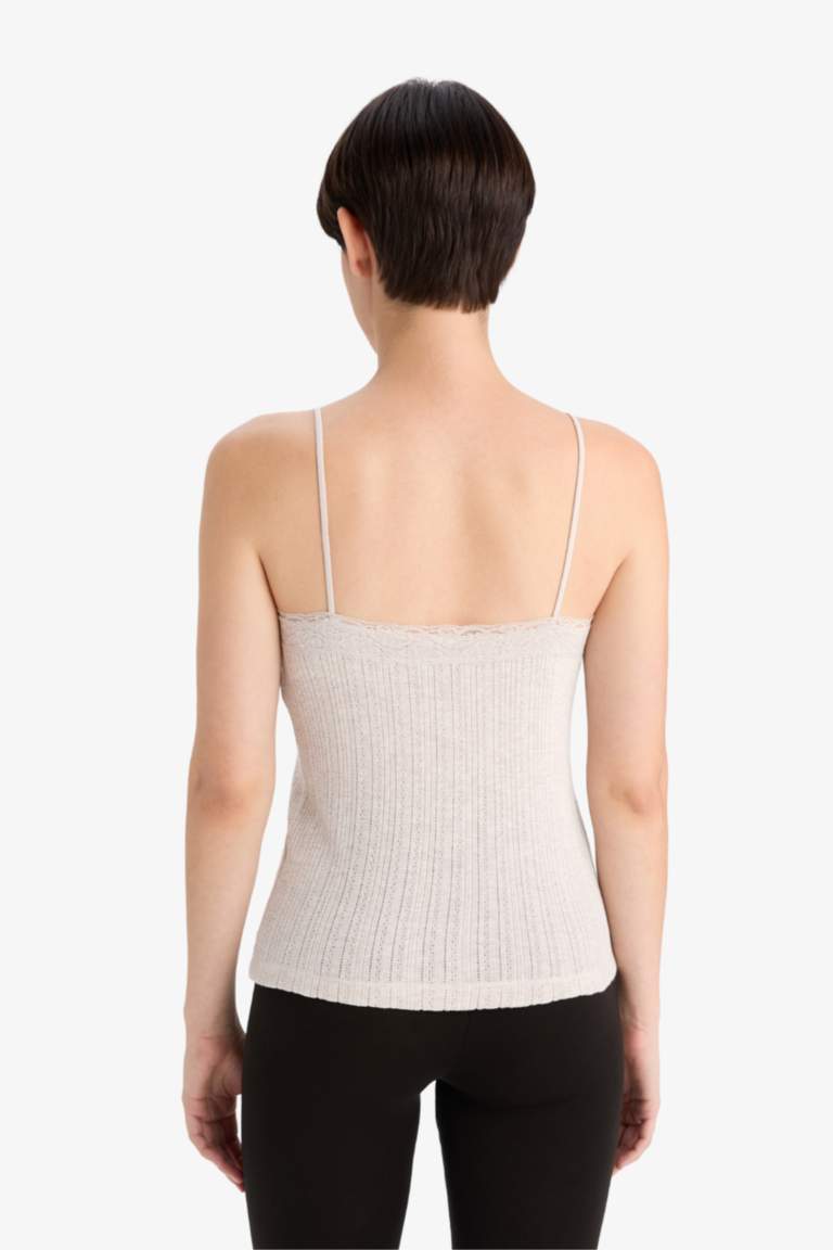 Dantel Detaylı Ribana Atlet-Fall in Love