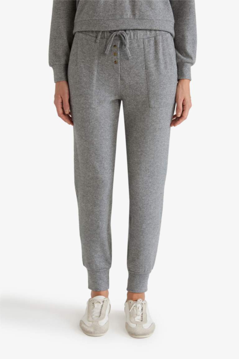 Fall in Love Regular Fit Velour Top Bottoms 2 Piece Pajama Set