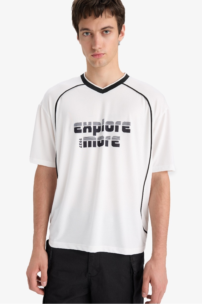 Loose Fit Crew Neck Short Sleeve T-Shirt