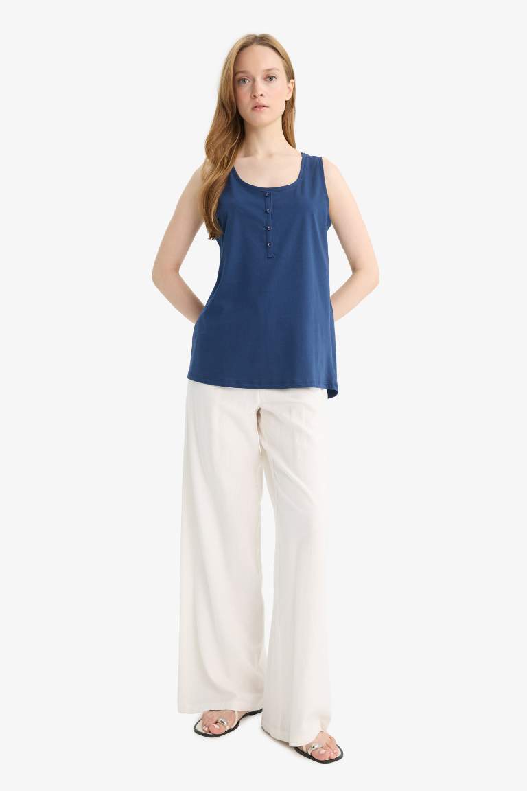 Regular Fit Crew Neck Tank Top