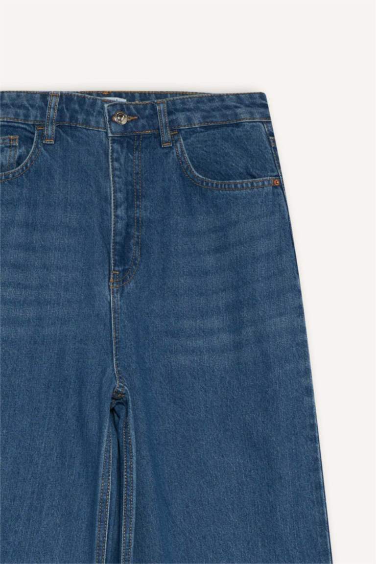 Wide Leg Yüksek Bel Uzun Jean Pantolon