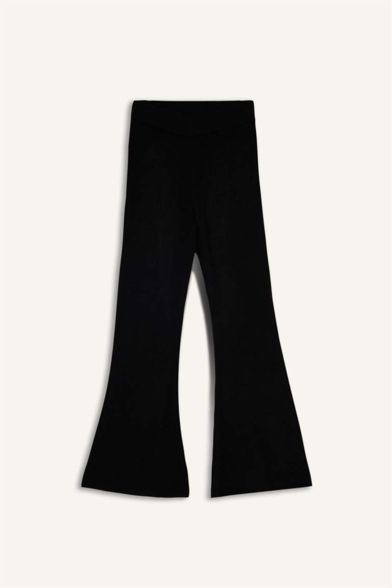 Girl Elastic Waist Flare Fit Trousers