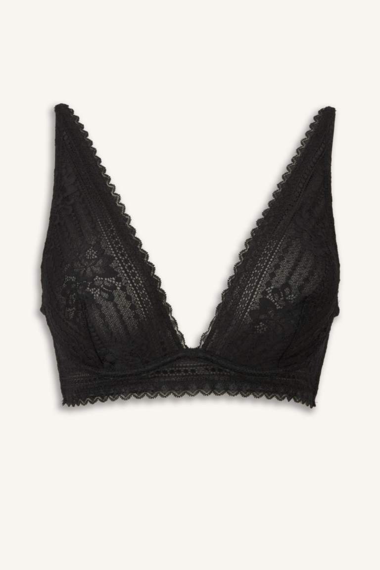 Bağcıklı Dantelli Kapsız Pedsiz Balenli Bralet Fall in Love