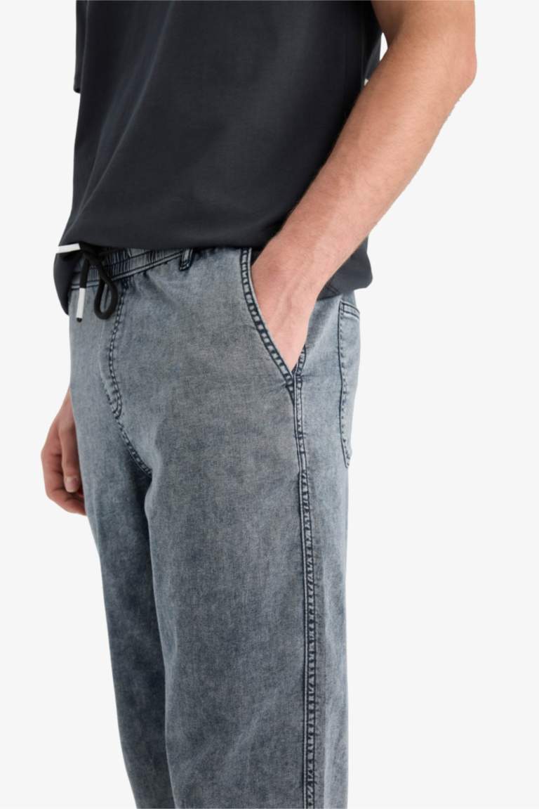 Indigo Wide Leg Pants By Extrema - Men's Pleated Pants