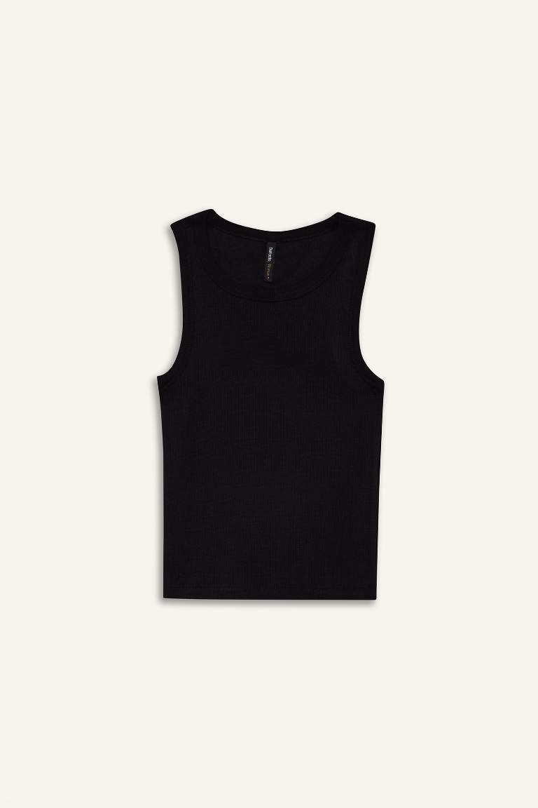 Slim Fit Camisole Halter Collar Tank Top