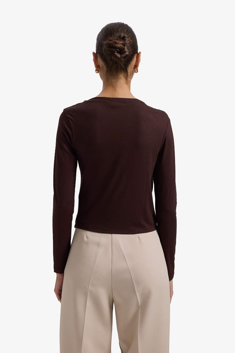 Slim Fit Crew Neck Long Sleeve T-Shirt