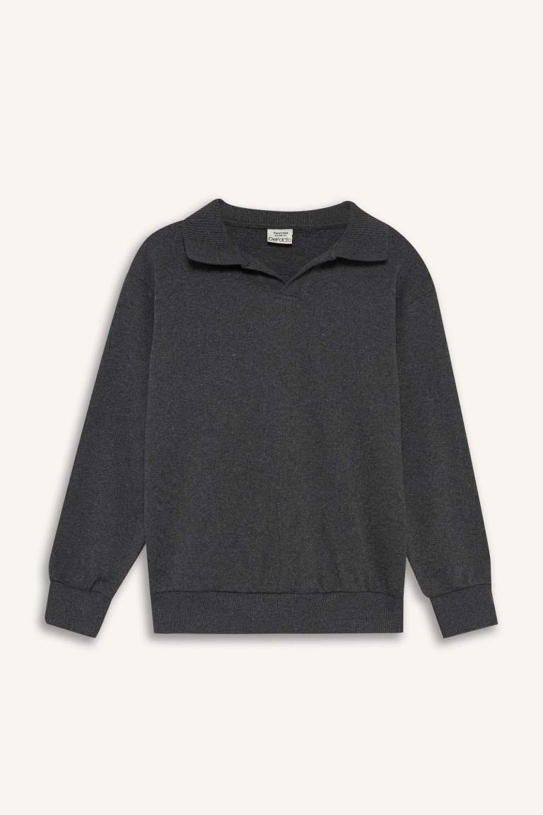 Erkek Çocuk Apaş Yaka Sweatshirt