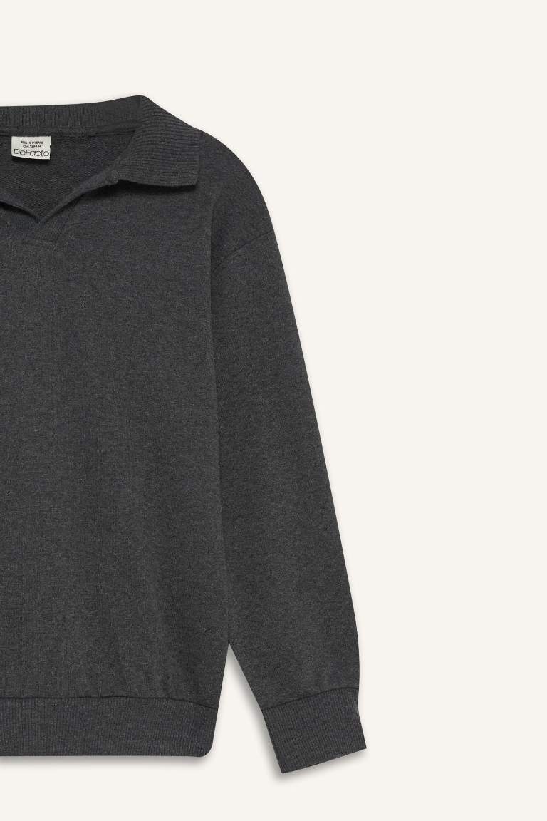 Erkek Çocuk Apaş Yaka Sweatshirt