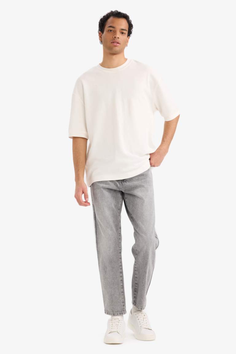 90's Slim Fit Düz Paça Jean Pantolon