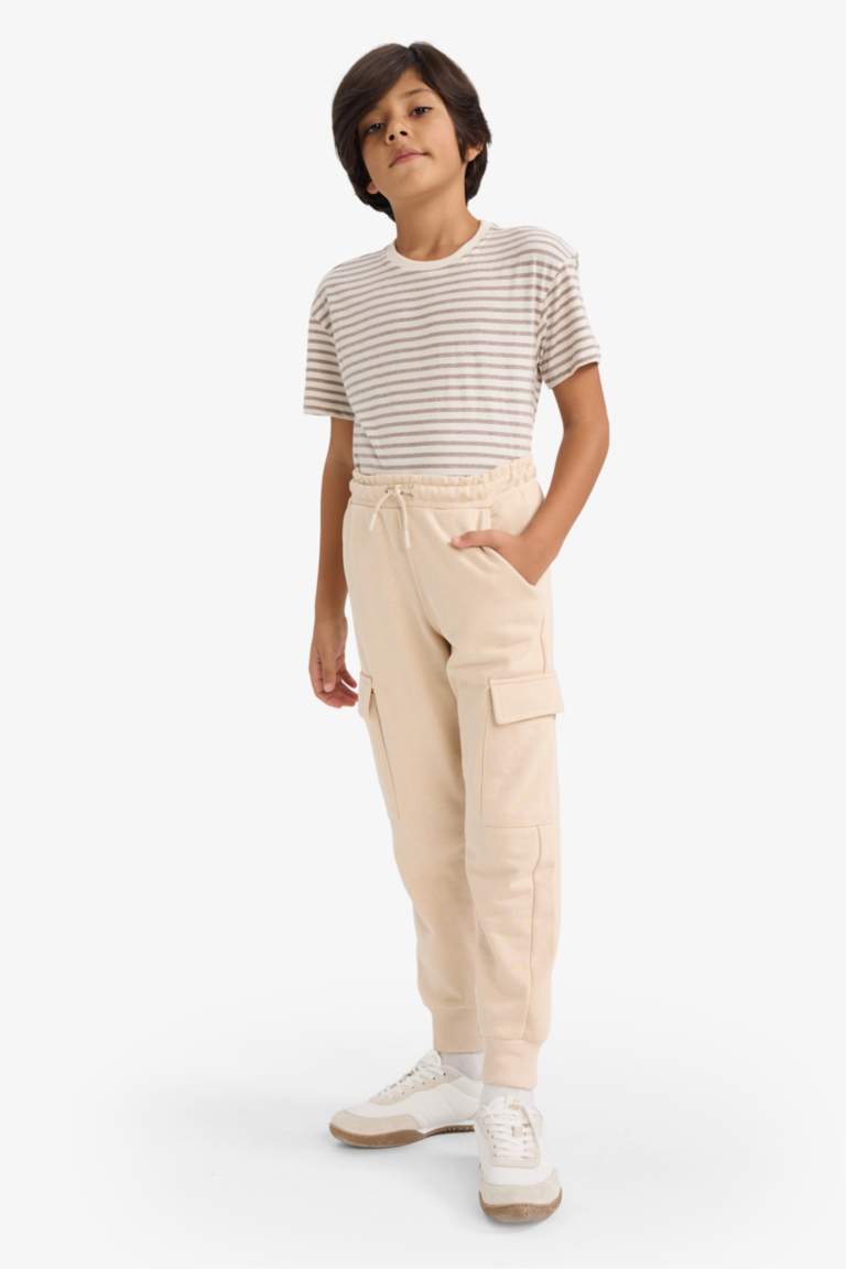Jogging cargo à taille élastique pour garçon