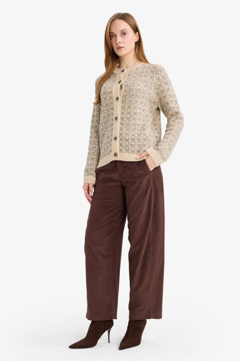 Baggy Fit Velvet Trousers