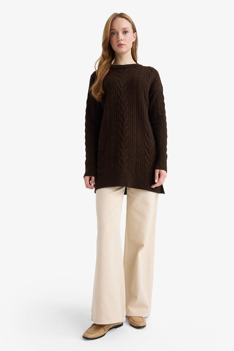 Relax Fit Crew Neck Knit Tunic