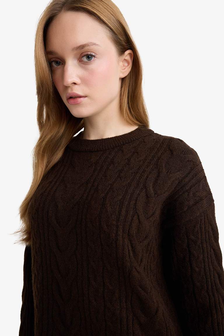 Relax Fit Crew Neck Knit Tunic
