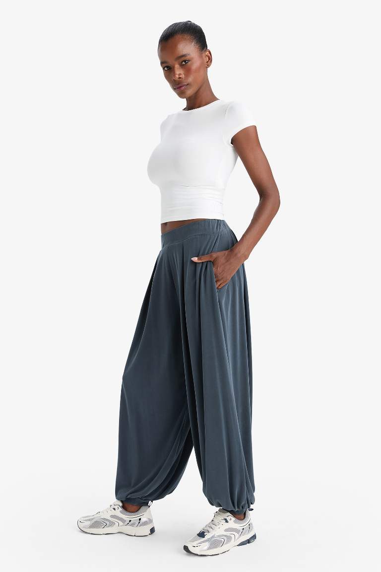 DeFactoFit Oversize Geniş Kalıp Standart Boy Modal Pantolon