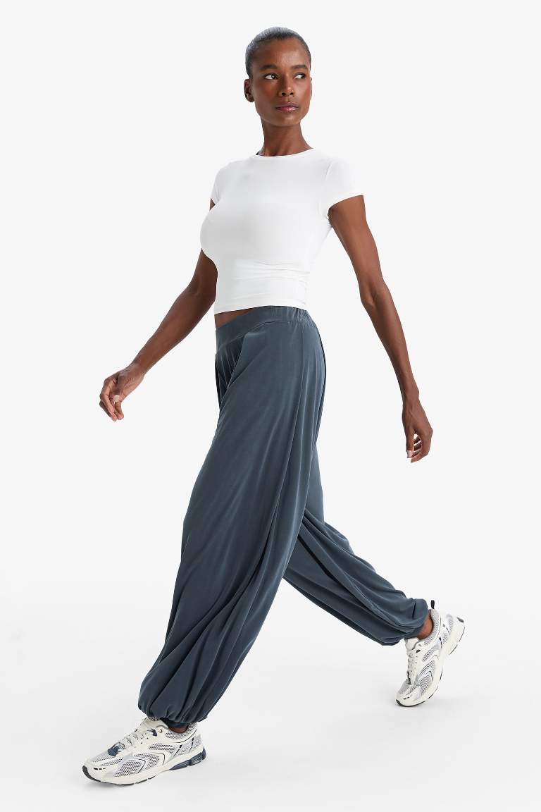 DeFactoFit Oversize Geniş Kalıp Standart Boy Modal Pantolon