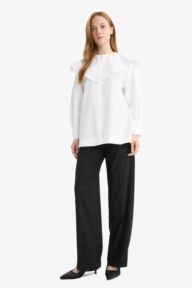 Relax Fit Poplin Uzun Kollu Tunik