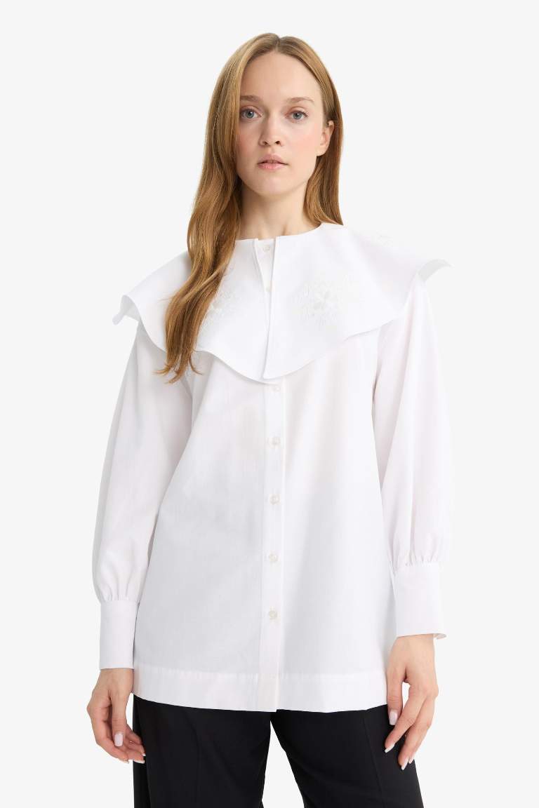 Relax Fit Poplin Uzun Kollu Tunik