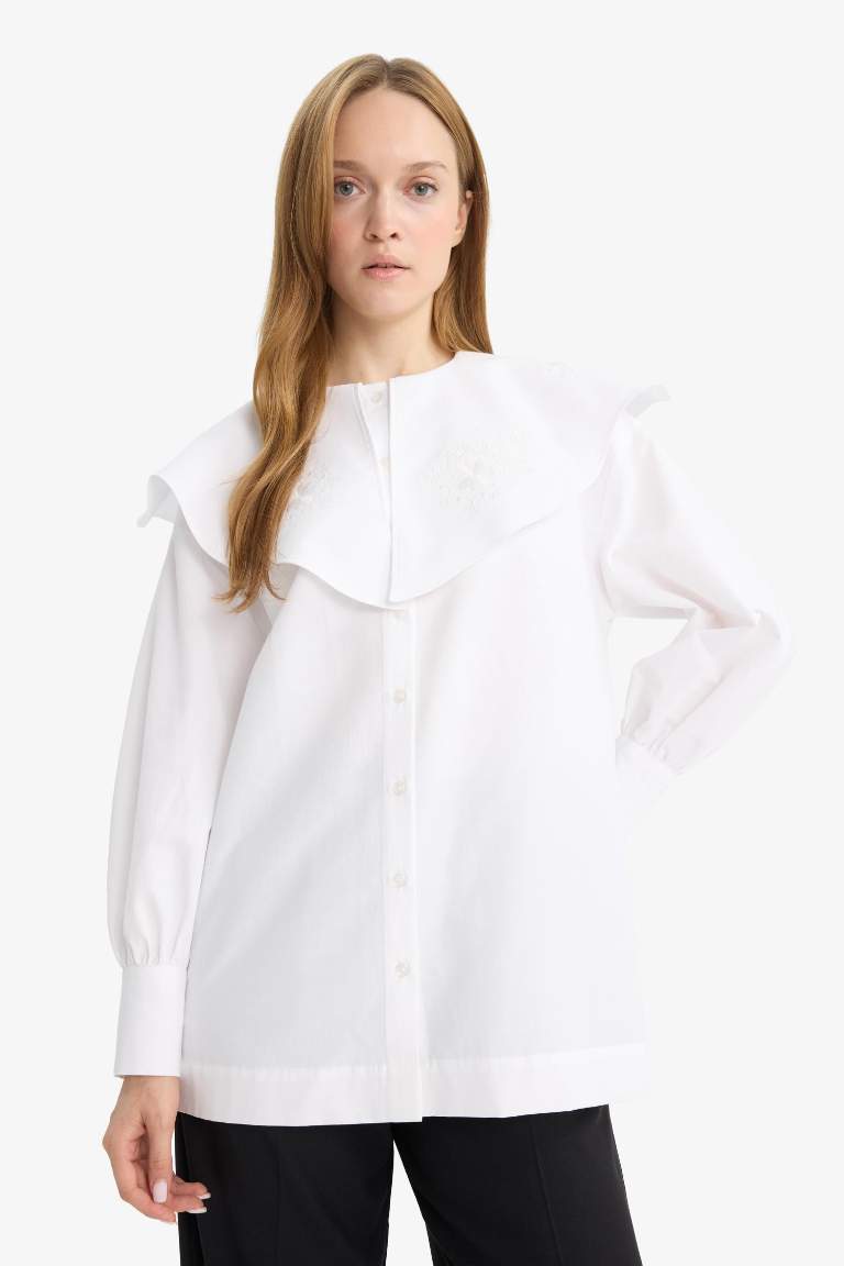 Relax Fit Poplin Uzun Kollu Tunik