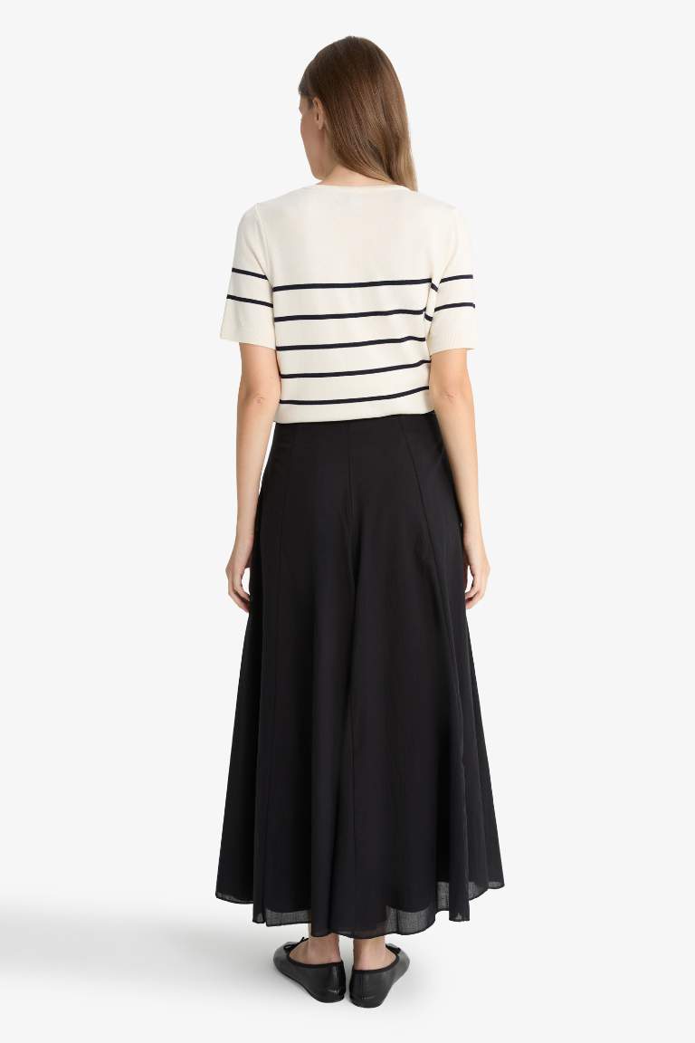 A Cut Voile Maxi Skirt