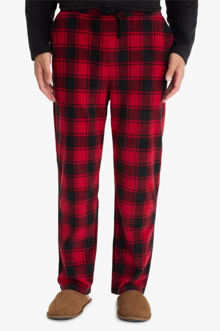 Ensemble Pyjama en polaire Top à manches longues et Pantalon à carreaux