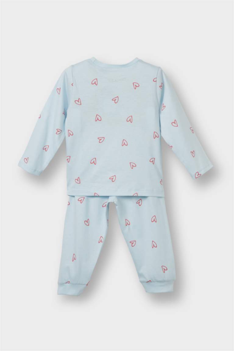 سيت بجامة بيبي بناتي ممشط من ديزني ميكي وميني - قطعتين