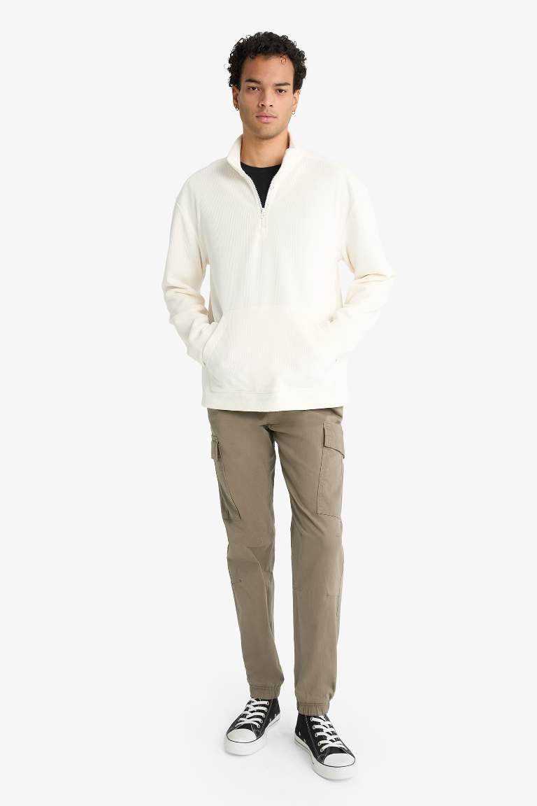 Regular Fit Beli Bağcıklı Kargo Cepli Jogger Pantolon