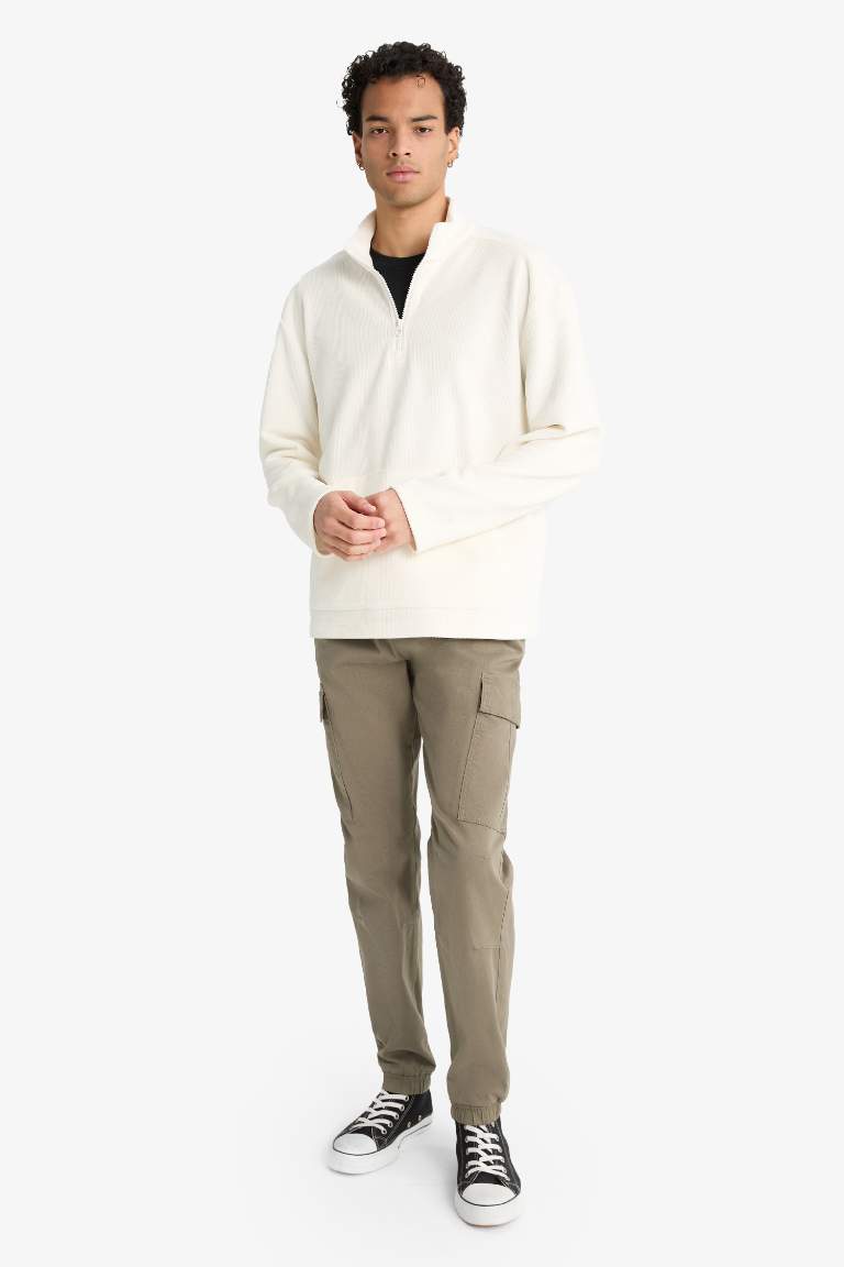 Regular Fit Beli Bağcıklı Kargo Cepli Jogger Pantolon