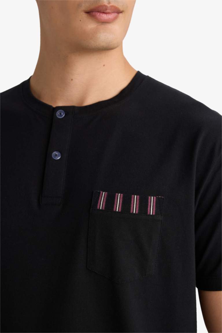 Regular Fit Striped Short Sleeve 2 Piece Set