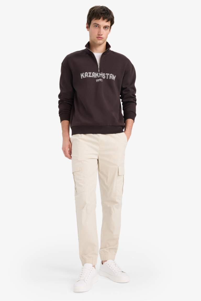 бокси фит орташа биік жаға Свитер