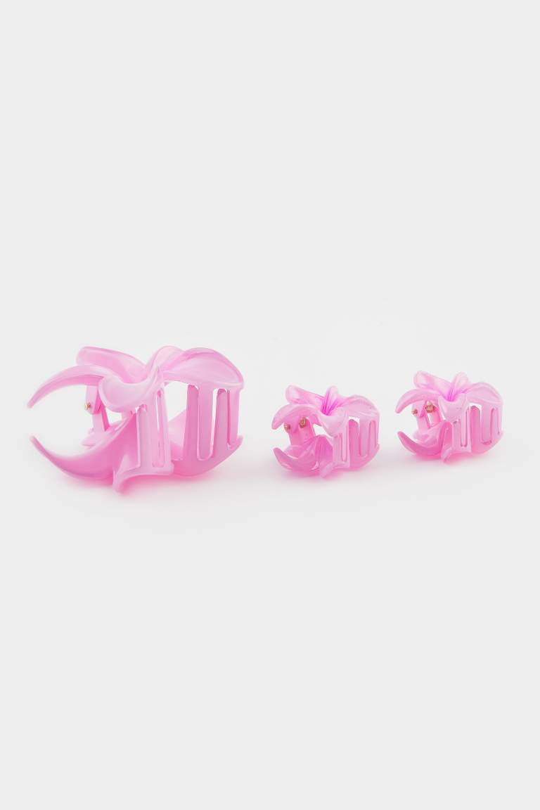 Kadın 3'lü Pembe Lotus Mandal Toka