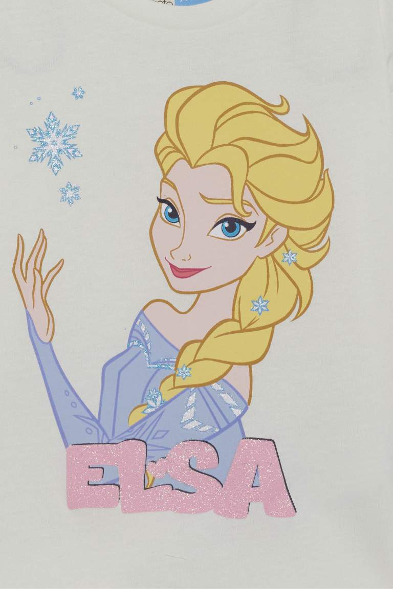 Kız Bebek Frozen Bisiklet Yaka Uzun Kollu Tişört