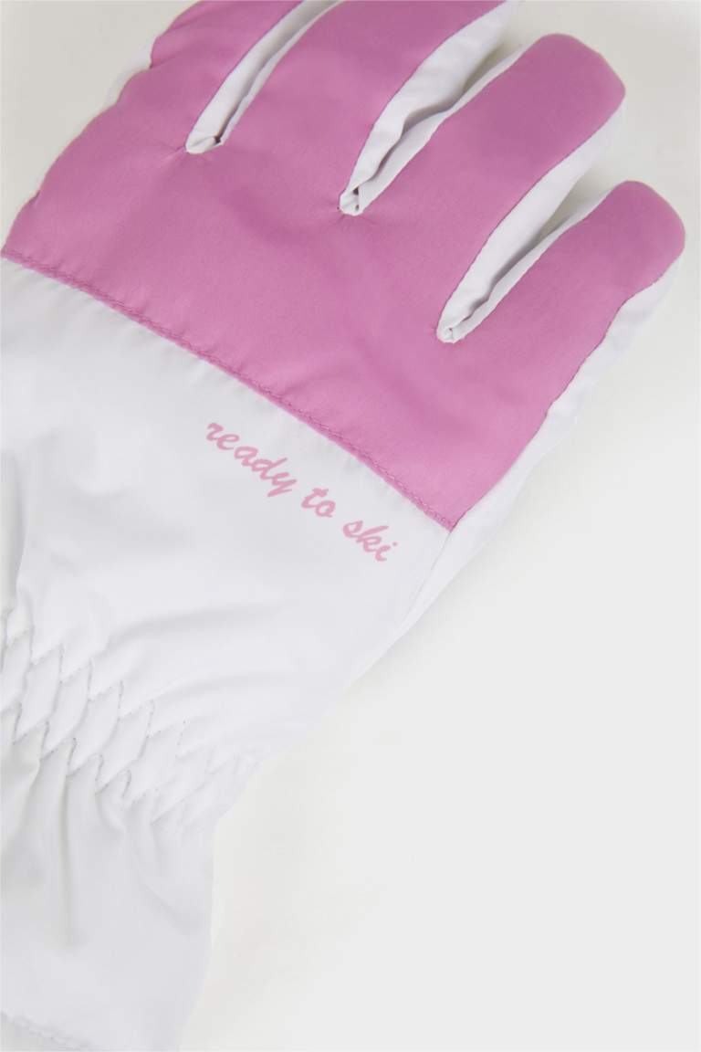 Kız Çocuk Renk Bloklu Eldiven