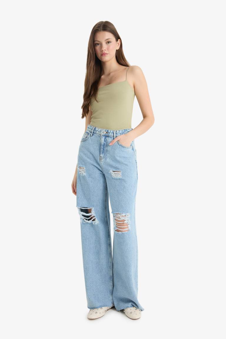 Fitted Kare Yaka Basic Düz Askılı Atlet