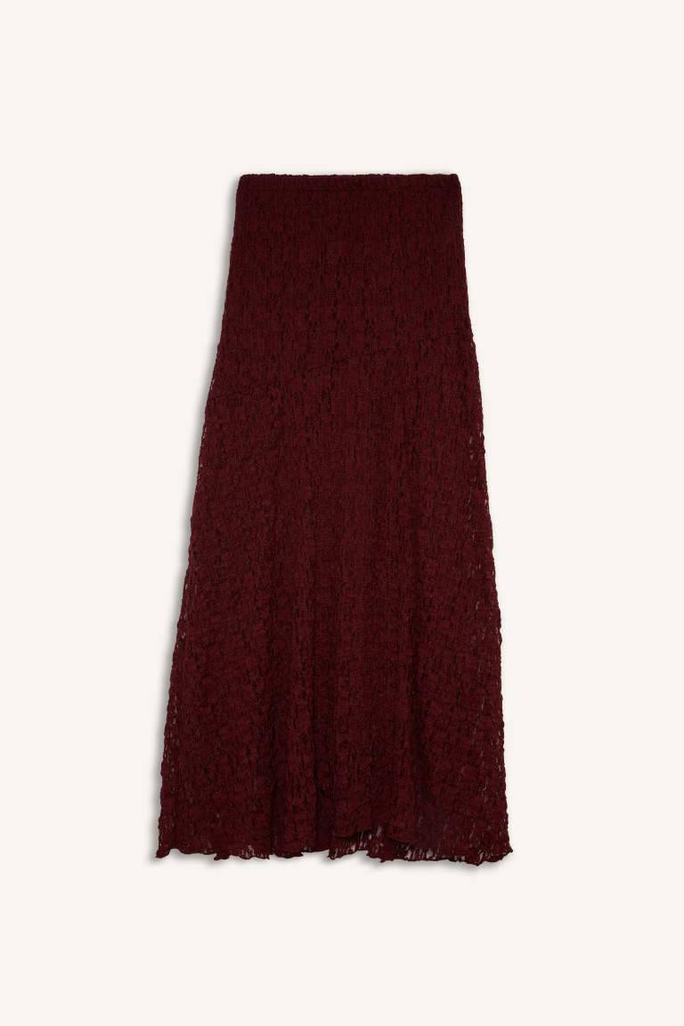 A Cut Lace Maxi Skirt